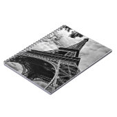 白黒エッフェルタワーパリヨーロッパ ノートブック (左側)