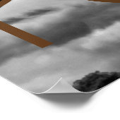 白黒エッフェルタワーパリヨーロッパ ポスター (角)