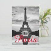 白黒エッフェルタワーパリラブシティトラベル シーズンカード (スタンド正面)