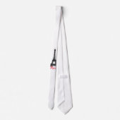 白黒エッフェルタワーパリラブシティトラベル ネクタイ (裏面)