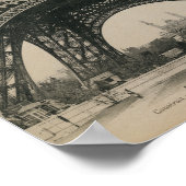 白黒エッフェルタワーベース ポスター (角)