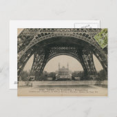白黒エッフェルタワーベース ポストカード (正面/裏面)