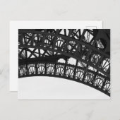 白黒エッフェルタワー写真はがき ポストカード (正面/裏面)
