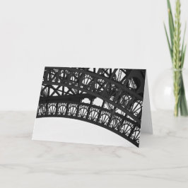 白黒エッフェル塔のアーチNotecard カード