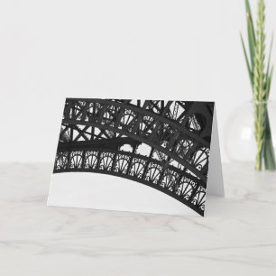 白黒エッフェル塔のアーチNotecard カード