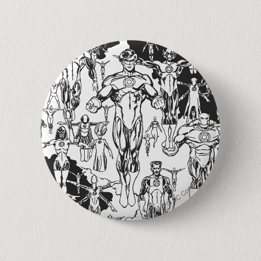 白黒エメラルドの夜明けカバー 缶バッジ (正面)