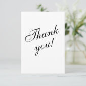白黒エルガントミニマリストサンキューカード 出欠カード (スタンド正面)