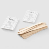 白黒エレガシンプルントウェディングプログラム ハンドファン (組立なし)