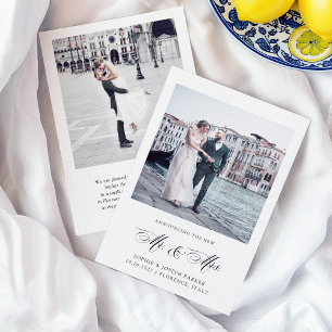 白黒エレガンスイタリアンズ   写真結婚の 案内状