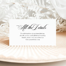 白黒エレガンスイタリアンズ | 結婚詳細 エンクロージャーカード