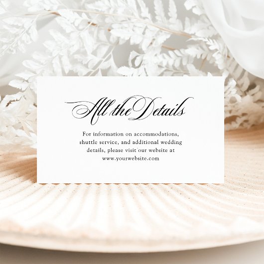 白黒エレガンスイタリアンズ | 結婚詳細 エンクロージャーカード