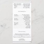 白黒エレガンスグルーム結婚式 プログラム (裏面)