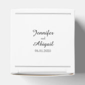 白黒エレガンスブライド結婚式の引き出物ボックス フェイバーボックス (上部)