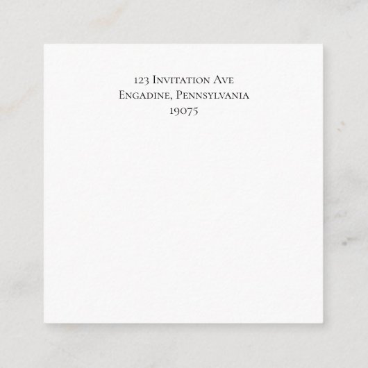 白黒エレガンスモダンズ結婚の赤がすべて エンクロージャーカード (裏面)