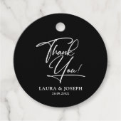 白黒エレガンスモダンズ結婚サンキュー フェイバータグ (正面)