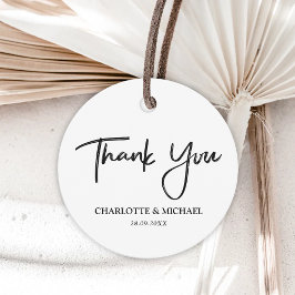 白黒エレガンスモダンズ結婚サンキュー フェイバータグ