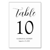 白黒エレガンスモダンズ結婚ズ テーブルナンバー (裏面)