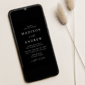 白黒エレガンスモダンズ結婚ズ 招待状