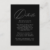 白黒エレガンスモダンズ結婚詳細 エンクロージャーカード (正面)
