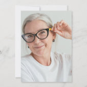 白黒エレガンスモダン70誕生日 招待状 (裏面)