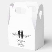 白黒エレガンスルームスゲイ結婚式の引き出物ボックス フェイバーボックス (オープン)