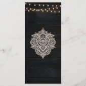 白黒エレガンス素朴メニューカード メニュー (裏面)