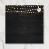 白黒エレガンス素朴結婚式の引き出物ラベル フェイバータグ (裏面)