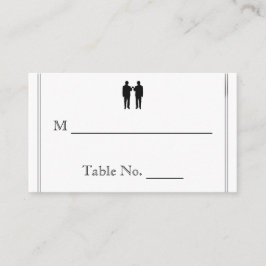 白黒エレガンス結婚グルーム座席表 プレイスカード