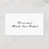 白黒エレガンス – テーブルプレイスメントカード プレイスカード (裏面)