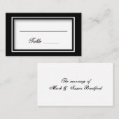 白黒エレガンス – テーブルプレイスメントカード プレイスカード (正面/裏面)