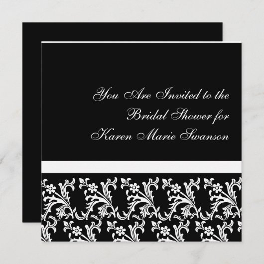 白黒エレガンス 招待状 (正面/裏面)