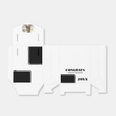 白黒エレガントおめでとう大学院写真 フェイバーボックス (折り畳みなし)