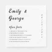 白黒エレガントおもしろいファクト結婚ー スタンダードランチョンナプキン (正面)