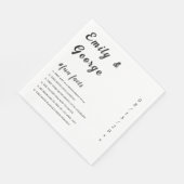 白黒エレガントおもしろいファクト結婚ー スタンダードランチョンナプキン (角)