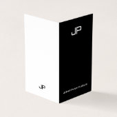 白黒エレガントでシンプルでモダンなモノグラム 名刺 (外部)