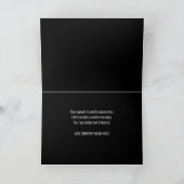 白黒エレガントと金ゴールドのビジネスありがとう カード (内部)