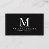 白黒エレガントなアポイントメント 予約カード (正面)