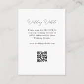 白黒エレガントのウェブサイ結婚トを書く エンクロージャーカード (正面)