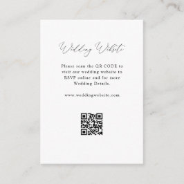 白黒エレガントのウェブサイ結婚トを書く エンクロージャーカード