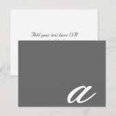 白黒エレガントのカードをモノグラムで書く ポストカード (正面/裏面)