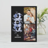 白黒エレガントのクリスマスの写真 シーズンカード (スタンド正面)