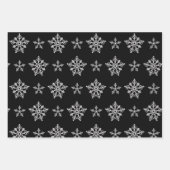 白黒エレガントのクリスマス要素 ラッピングペーパーシート (正面)