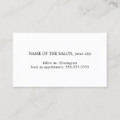 白黒エレガントのクリーンサロン5+1 ロイヤリティカード (裏面)