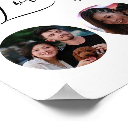 白黒エレガントのシンプル写数々の真 ポスター (角)