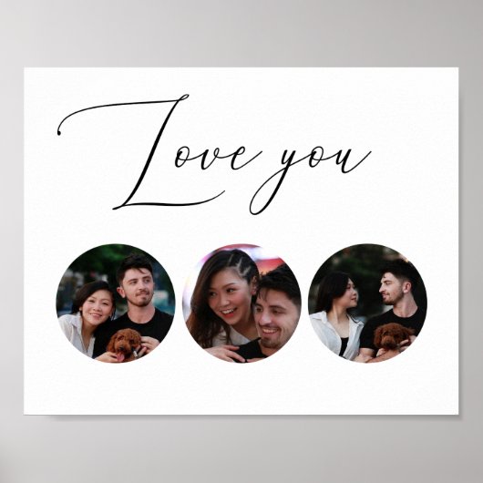 白黒エレガントのシンプル写数々の真 ポスター (正面)