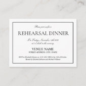 白黒エレガントのスクリプクラシックト・リハーサル エンクロージャーカード (正面)