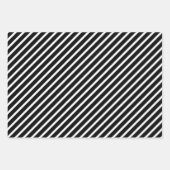 白黒エレガントのストライプ ラッピングペーパーシート (正面2)