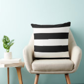 白黒エレガントのストライプ-名前をカスタマイズ クッション (椅子)