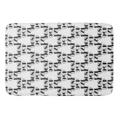 白黒エレガントのスポットライト： 0 ～ 9 バスマット (正面)