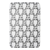 白黒エレガントのスポットライト： 0 ～ 9 バスマット (正面縦)